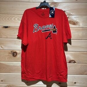 Fanatics Braves Red Short Sleeve T Shirt XL NWT